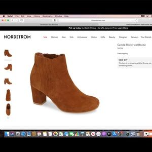 Suede Heel Bootie (Black)